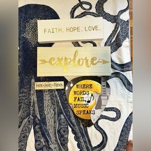 Inspirational quote wall decor